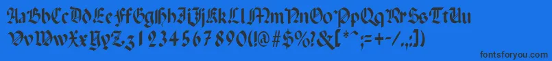 PenchantthinRegular Font – Black Fonts on Blue Background