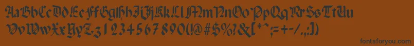 PenchantthinRegular Font – Black Fonts on Brown Background