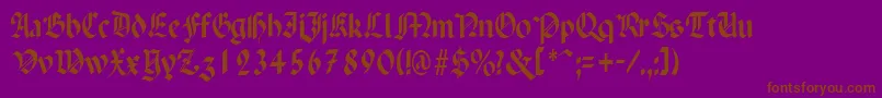 PenchantthinRegular Font – Brown Fonts on Purple Background