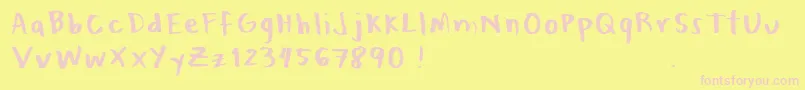 Honeytone Font – Pink Fonts on Yellow Background