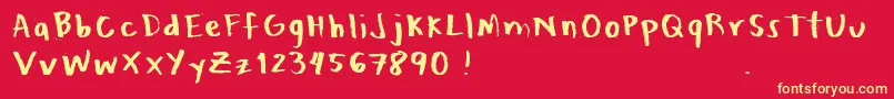 Honeytone Font – Yellow Fonts on Red Background