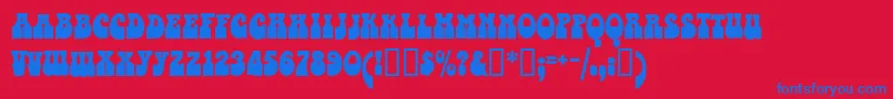 Valentina Font – Blue Fonts on Red Background