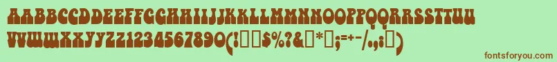 Valentina Font – Brown Fonts on Green Background