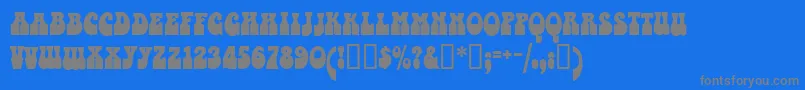 Valentina Font – Gray Fonts on Blue Background