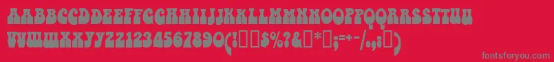 Valentina Font – Gray Fonts on Red Background