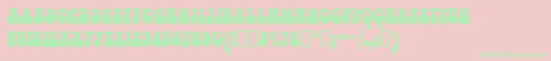 Valentina Font – Green Fonts on Pink Background