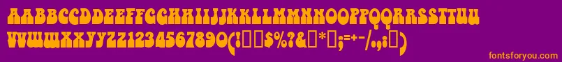 Valentina Font – Orange Fonts on Purple Background