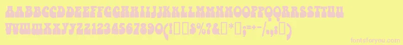 Valentina Font – Pink Fonts on Yellow Background