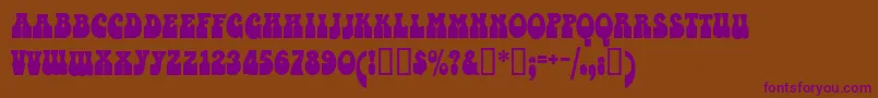 Valentina Font – Purple Fonts on Brown Background