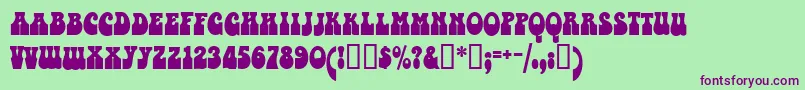 Valentina Font – Purple Fonts on Green Background