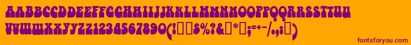 Valentina Font – Purple Fonts on Orange Background