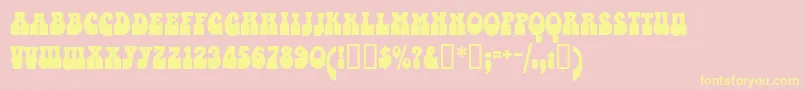 Valentina Font – Yellow Fonts on Pink Background
