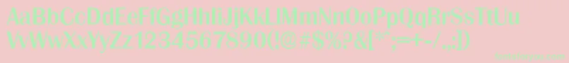 GrenobleserialMediumRegular-Schriftart – Grüne Schriften auf rosa Hintergrund