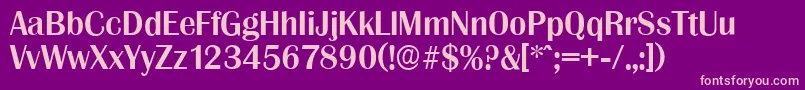 GrenobleserialMediumRegular Font – Pink Fonts on Purple Background