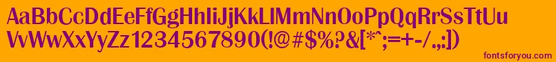 GrenobleserialMediumRegular Font – Purple Fonts on Orange Background