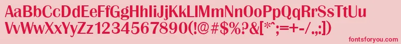 GrenobleserialMediumRegular Font – Red Fonts on Pink Background