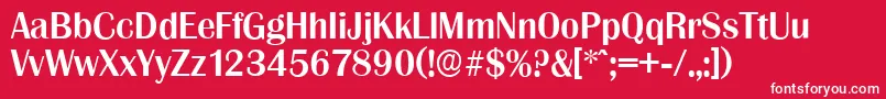GrenobleserialMediumRegular Font – White Fonts on Red Background