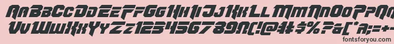 Omegaforceexpandital11 Font – Black Fonts on Pink Background