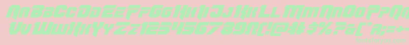 Omegaforceexpandital11-Schriftart – Grüne Schriften auf rosa Hintergrund