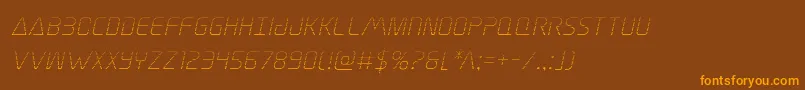 Elitedangergradital Font – Orange Fonts on Brown Background