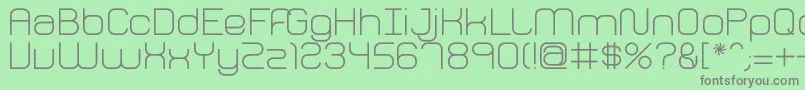 フォントFhPerception – 緑の背景に灰色の文字