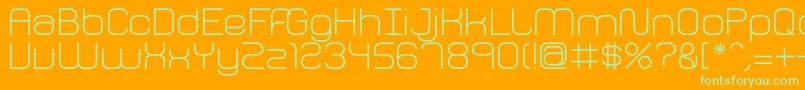 FhPerception Font – Green Fonts on Orange Background