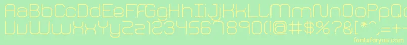 FhPerception Font – Yellow Fonts on Green Background