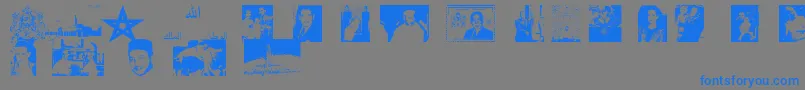 Maroc Font – Blue Fonts on Gray Background