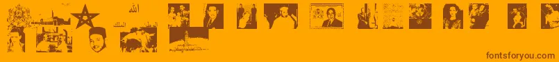 fuente Maroc – Fuentes Marrones Sobre Fondo Naranja