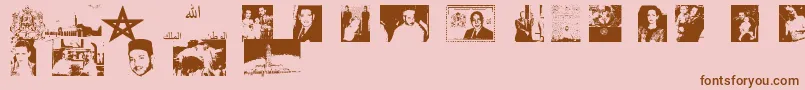 Maroc Font – Brown Fonts on Pink Background