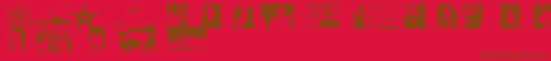 Maroc Font – Brown Fonts on Red Background