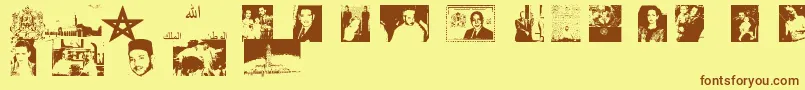 Maroc Font – Brown Fonts on Yellow Background