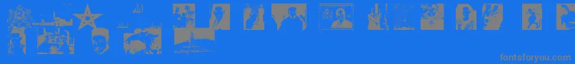 Maroc Font – Gray Fonts on Blue Background