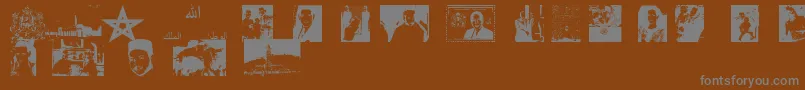 Maroc Font – Gray Fonts on Brown Background