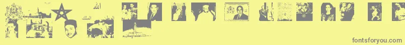 Maroc Font – Gray Fonts on Yellow Background