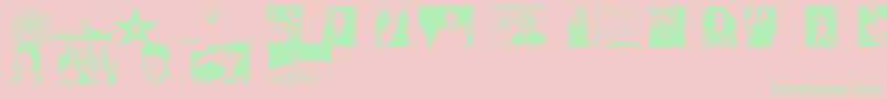 Maroc Font – Green Fonts on Pink Background