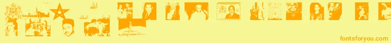 Maroc Font – Orange Fonts on Yellow Background