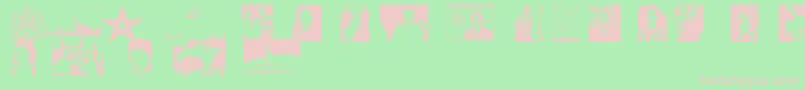 Maroc Font – Pink Fonts on Green Background