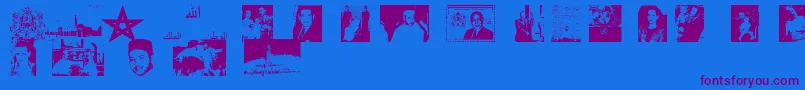 Maroc Font – Purple Fonts on Blue Background