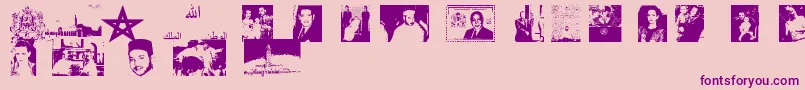 Maroc Font – Purple Fonts on Pink Background