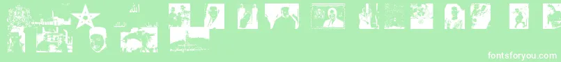 Maroc Font – White Fonts on Green Background
