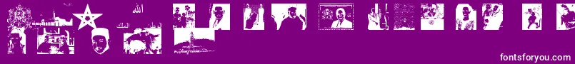 Maroc Font – White Fonts on Purple Background