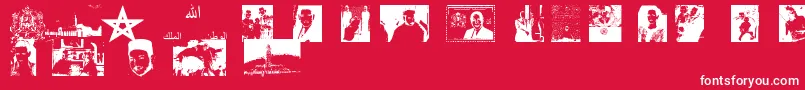 Maroc Font – White Fonts on Red Background