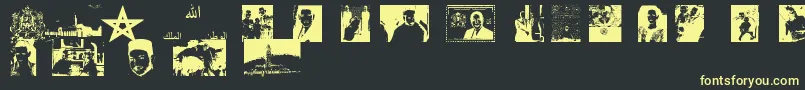 Maroc Font – Yellow Fonts on Black Background