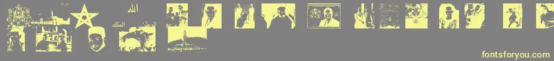 Maroc Font – Yellow Fonts on Gray Background