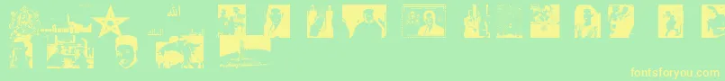 Maroc Font – Yellow Fonts on Green Background