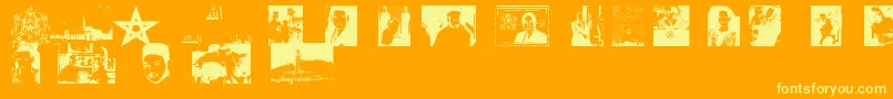 Maroc Font – Yellow Fonts on Orange Background