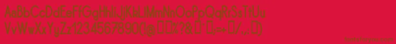 Sornbn-Schriftart – Braune Schriften auf rotem Hintergrund