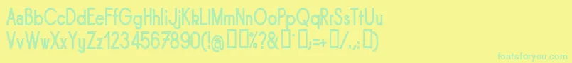 Czcionka Sornbn – zielone czcionki na żółtym tle