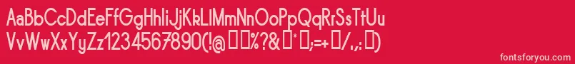 フォントSornbn – 赤い背景にピンクのフォント